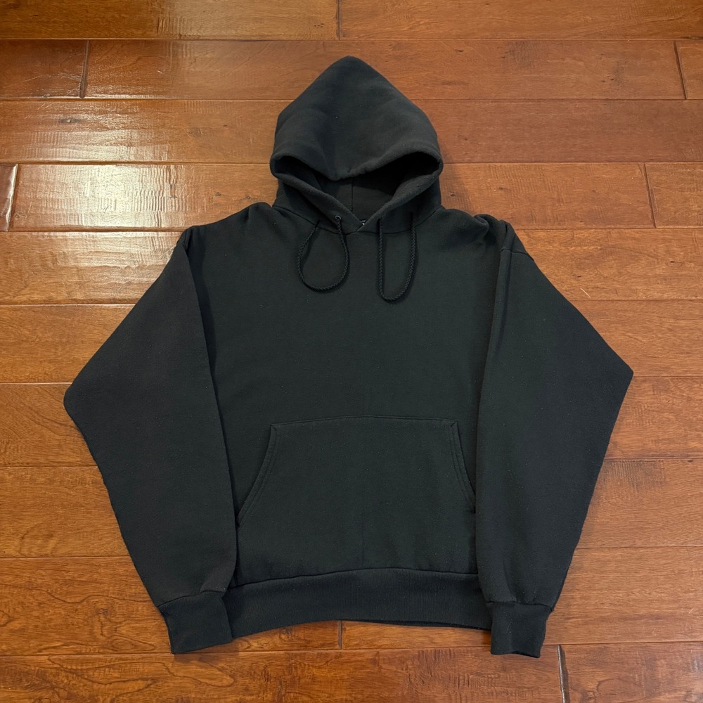Vintage 90's Blank Black Hanes Hoodie Men's XL Custom Printing